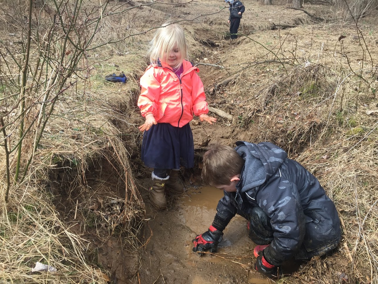 The children love mud discoveries! This mud pit was found in Irvine's ...